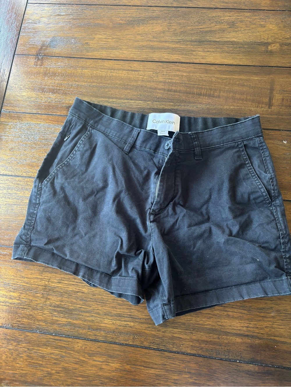 Calvin Klein Black Women's Mid-Rise Casual Shorts